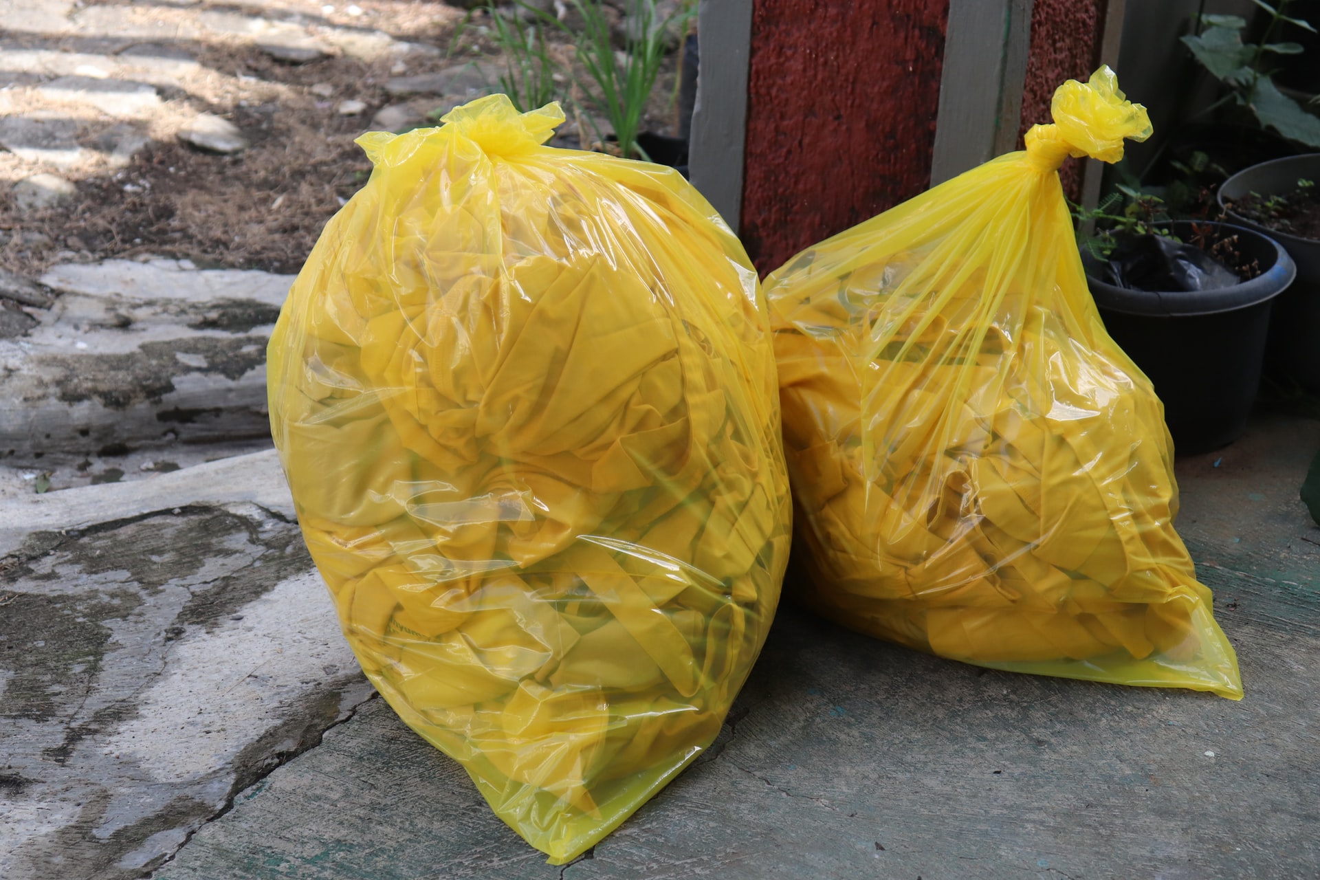 Yellow Plastic Bags