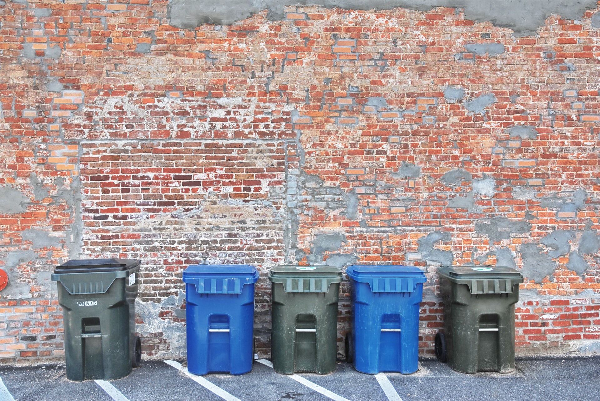 recycling bins