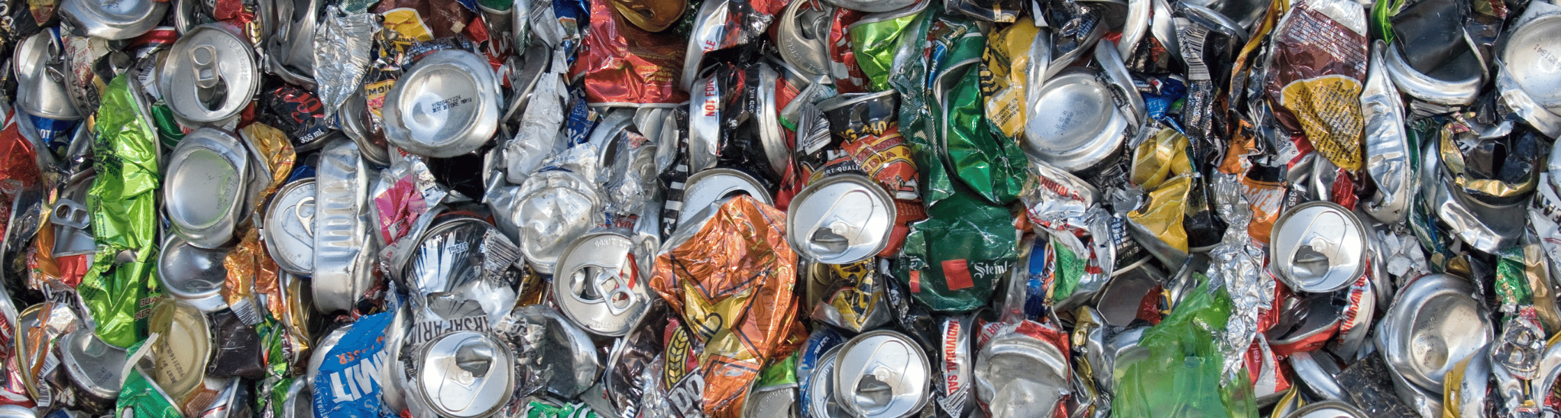 pile of crushed beer cans